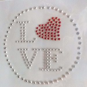 Diamante Transfer design stone traditional embroidery style