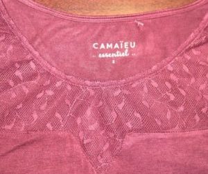 Gloria Vanderbilt Ladies Embroidered Love Neck Shirt Top L/DRY ROSE