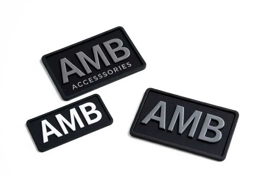 Custom rubber patches, PVC silicone labels for clothing By AMB accessories