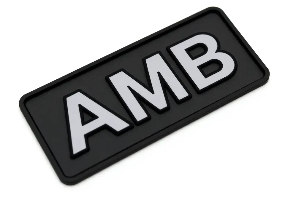 Custom rubber patches, PVC silicone labels for clothing By AMB accessories